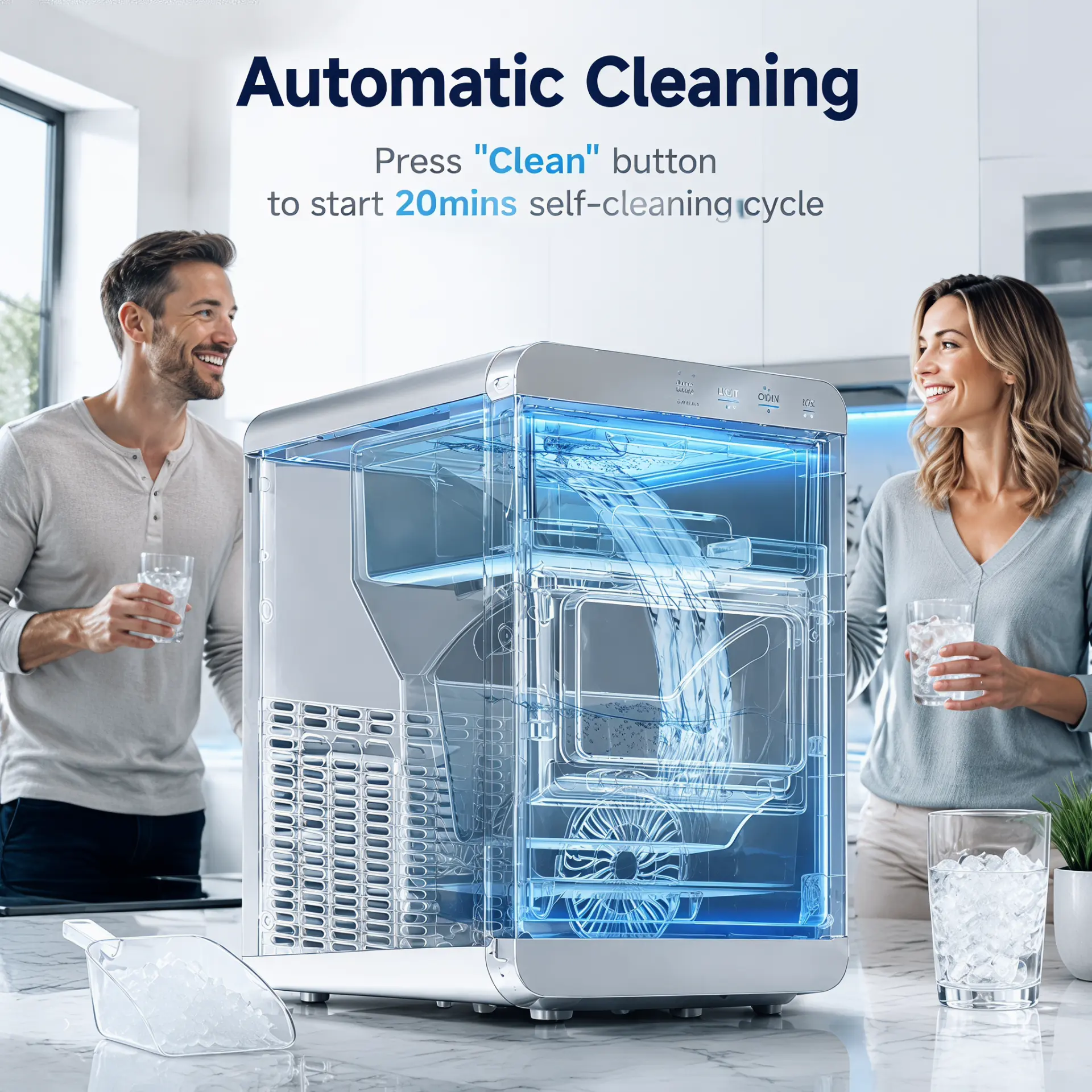 Nettoyage automatique : un bouton, un cycle de 20 minutes